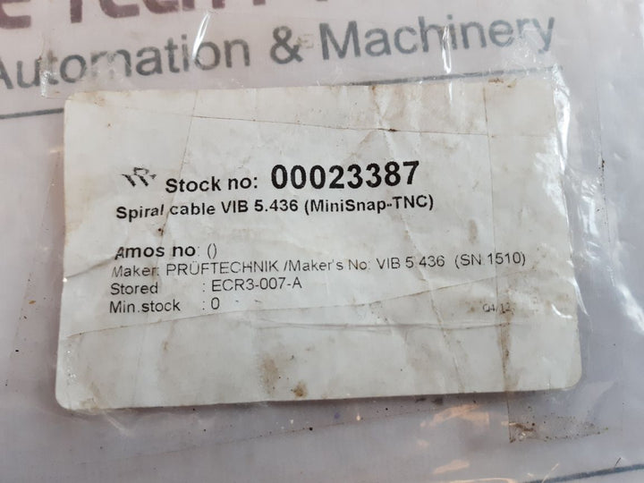 Pruftechnik Vib 5.436 Spiral Cable
