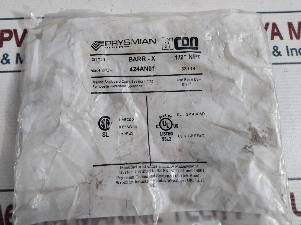 Prysmian Barr-x Cable Sealing Fitting 424An-01