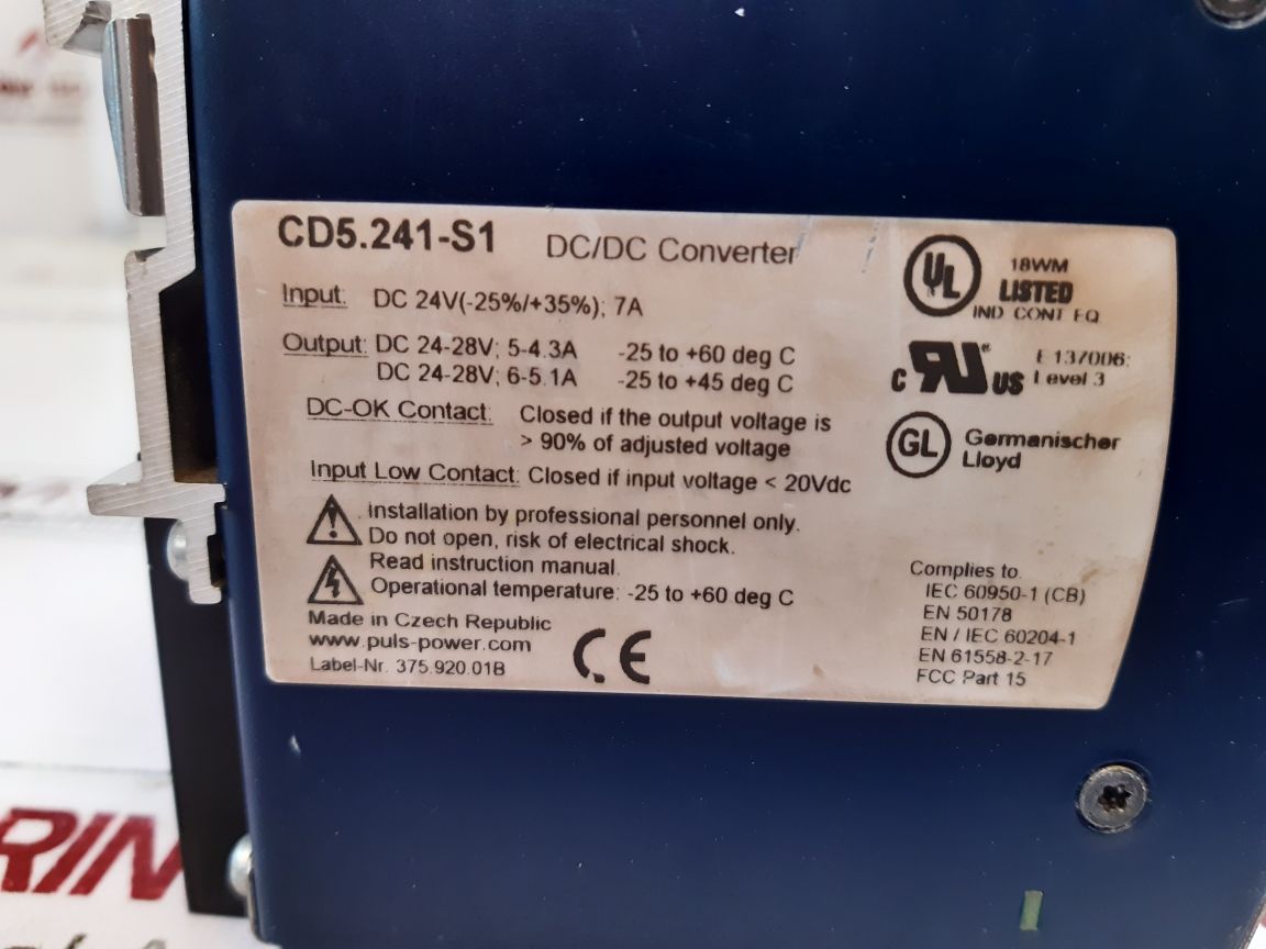 Puls Cd5.241-s1 DcDc Converter
