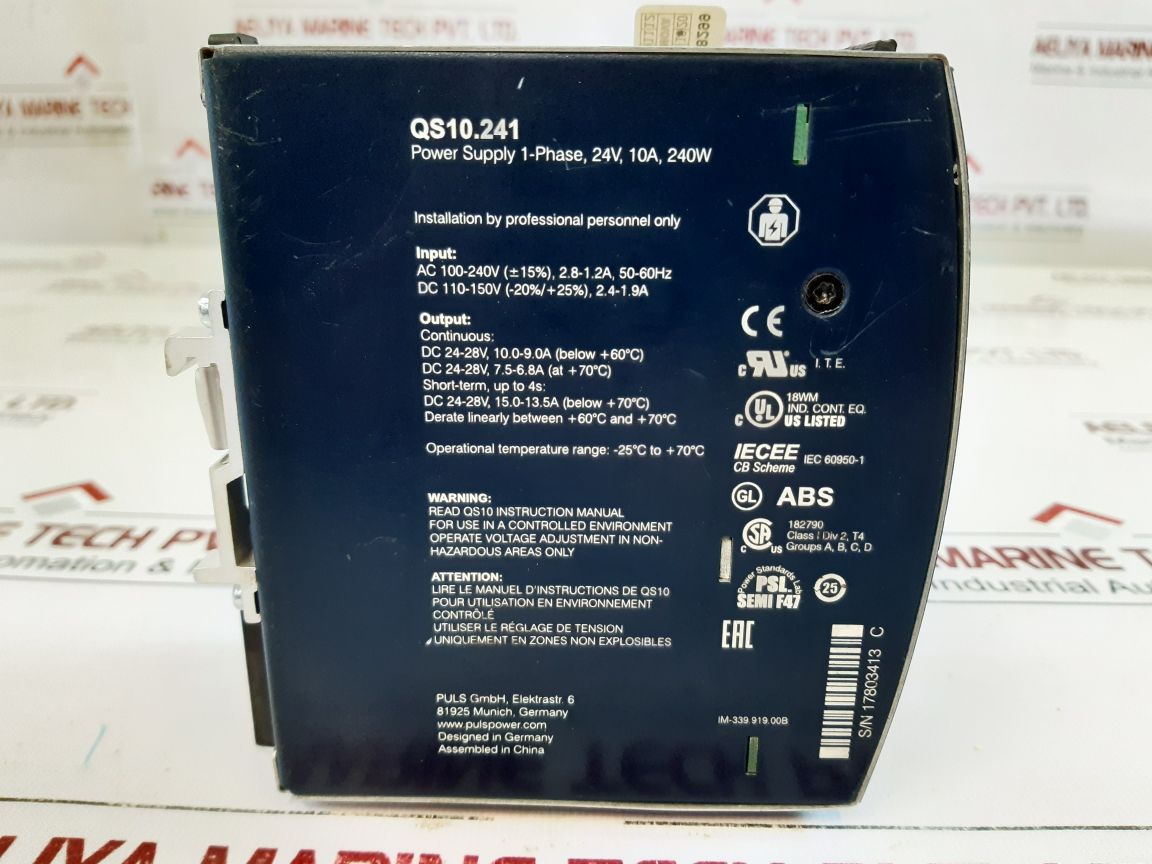 Puls Qs10.241 1-phase, Power Supply
