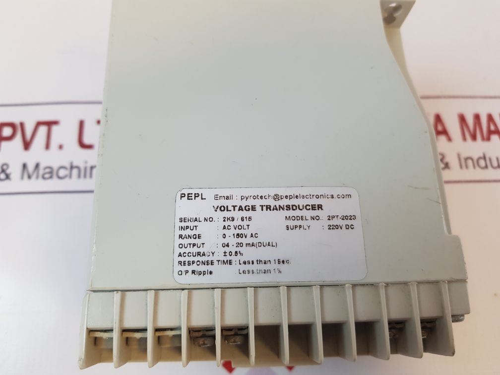 Pyrotech 2Pt-2023 Voltage Transducer 0-150V Ac