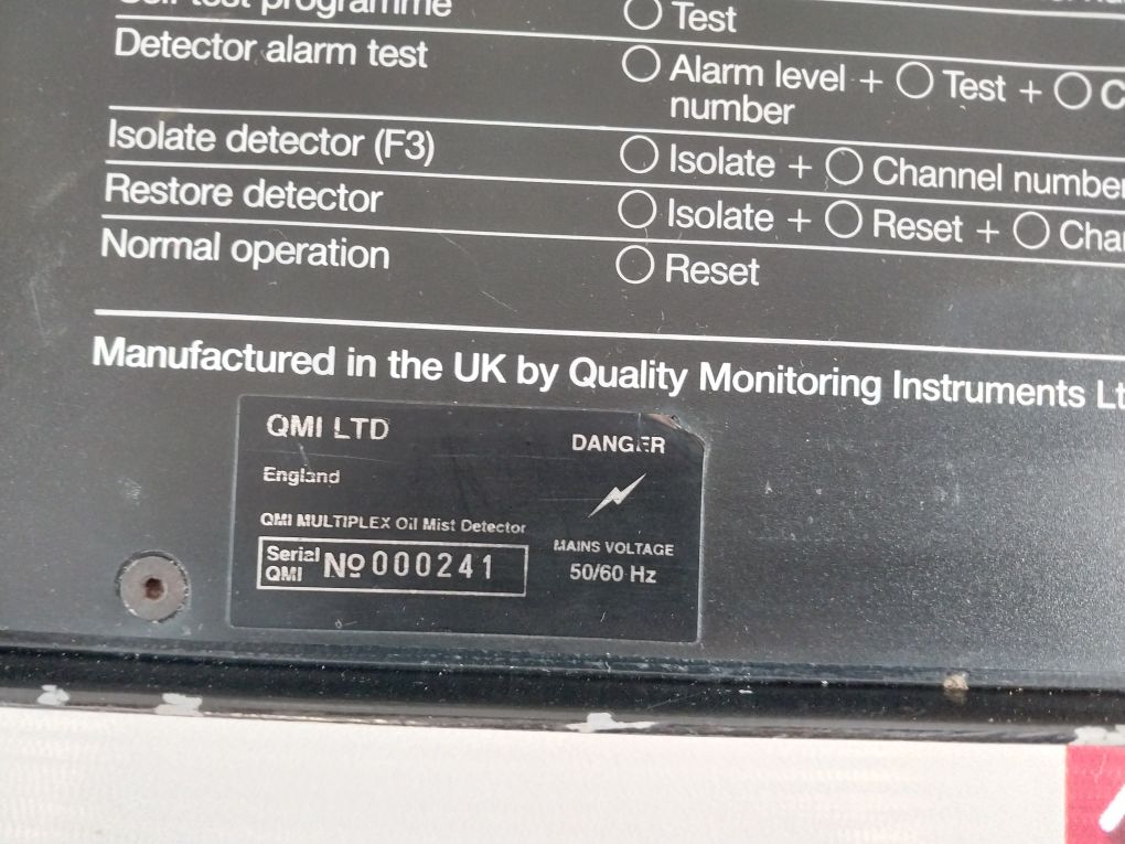 Qmi Mp12 Multiplex Oil Mist Detector