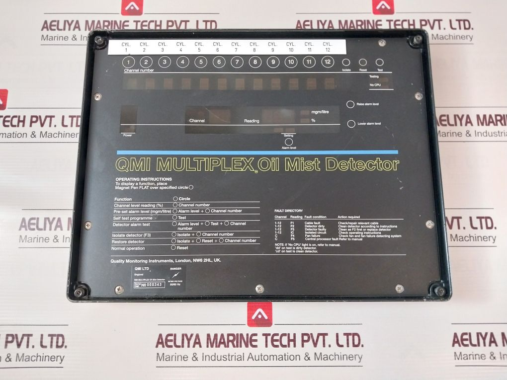 Qmi Mp12 Qmi Multiplex Oil Mist Detector Front Panel