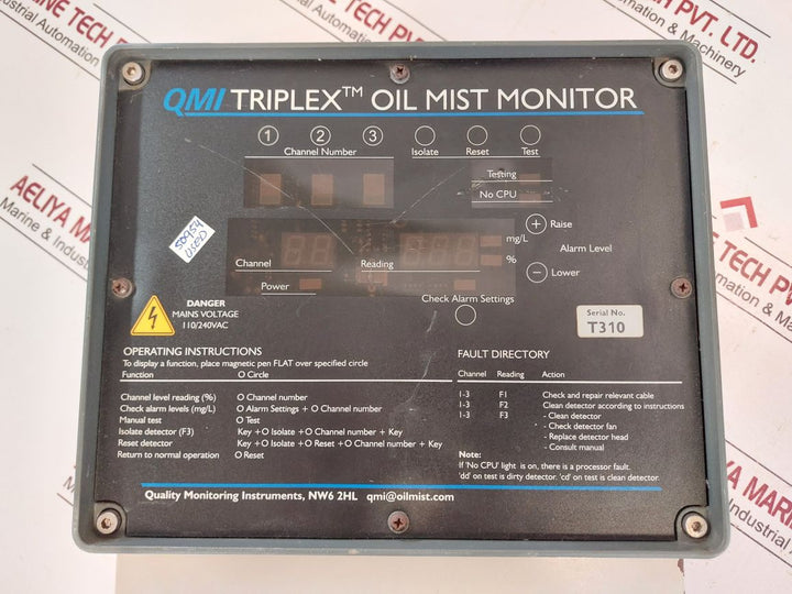 Qmi Triplex Oil Mist Monitor
