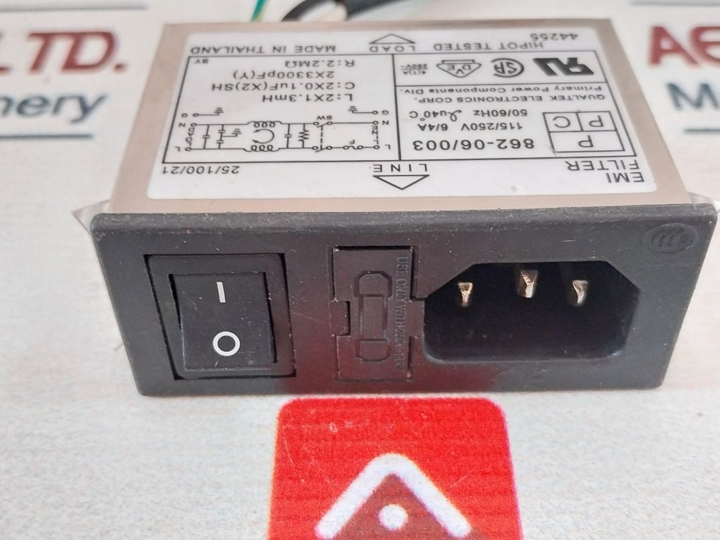 Qualtek 862-06/003 Connector, Interconnector 115/250V