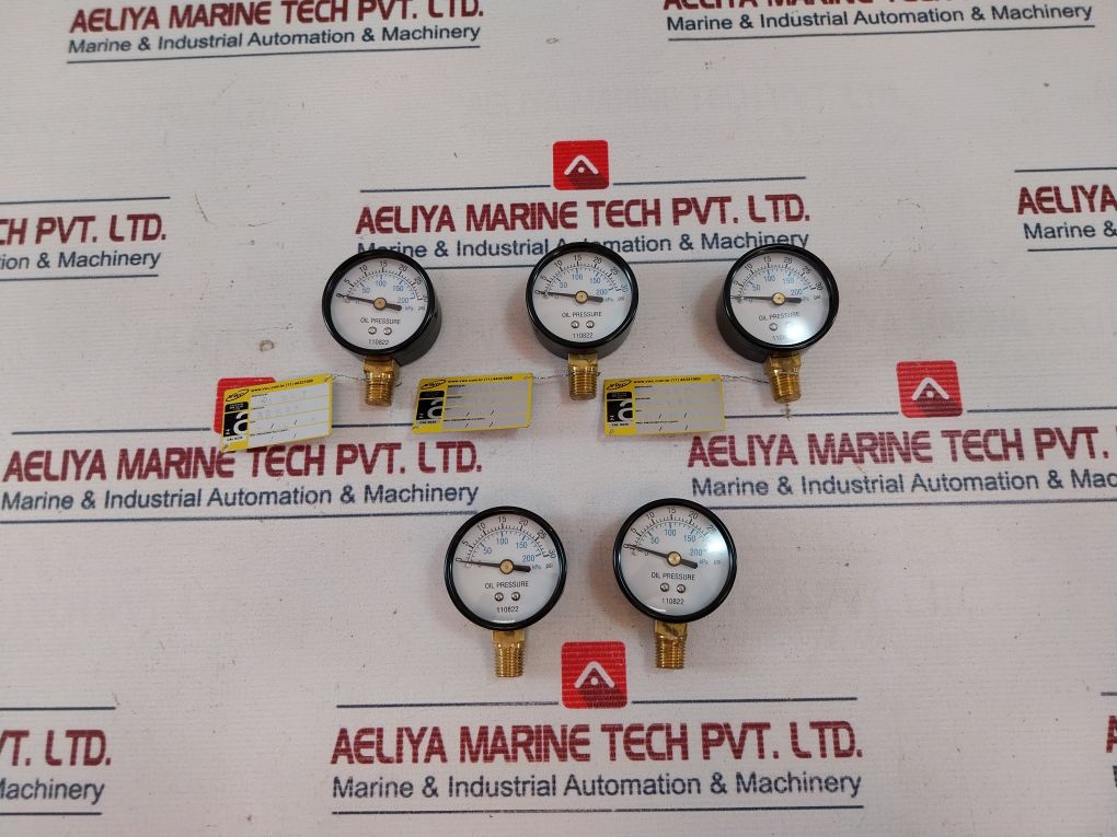 Quincy 110822 Oil Pressure Gauge 0-30 Psi 0-200 Kpa