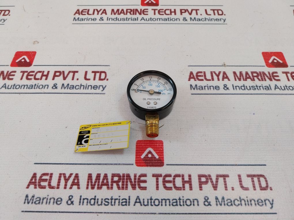 Quincy 110822 Oil Pressure Gauge 0-30 Psi 0-200 Kpa
