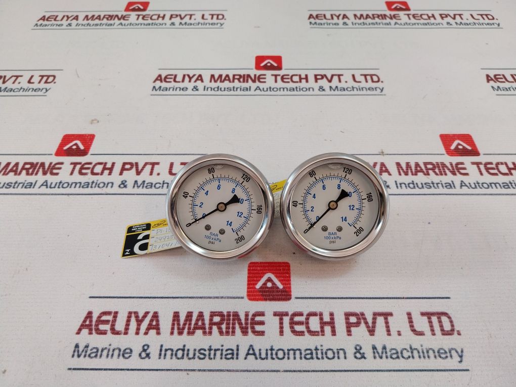 Quincy Compressor Pressure Gauge 0-200 Psi