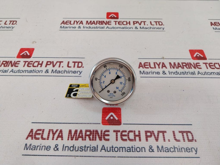 Quincy Compressor Pressure Gauge 0-200 Psi