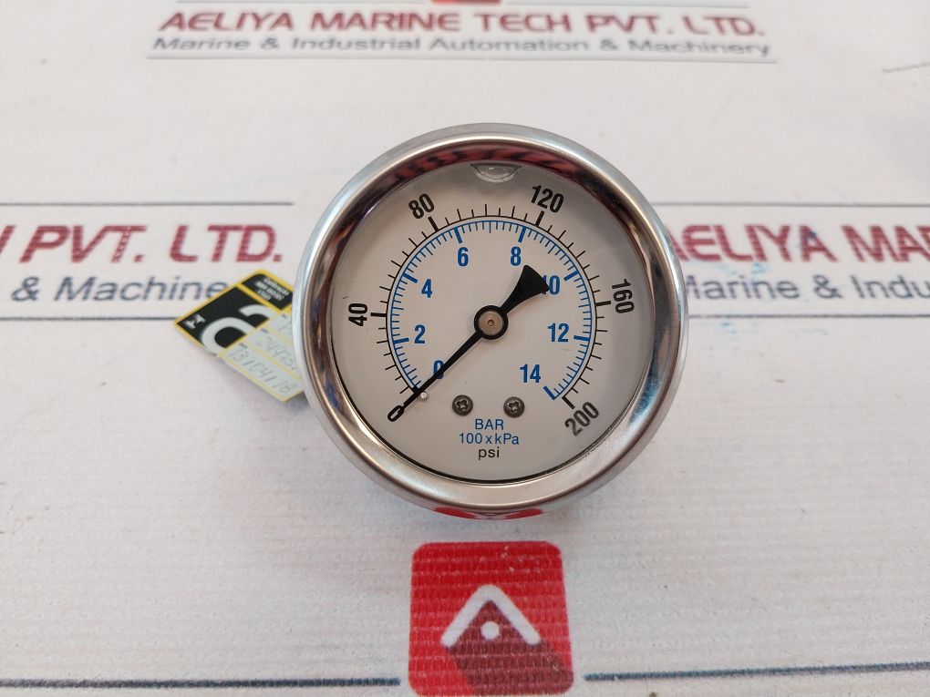 Quincy Compressor Pressure Gauge 0-200 Psi