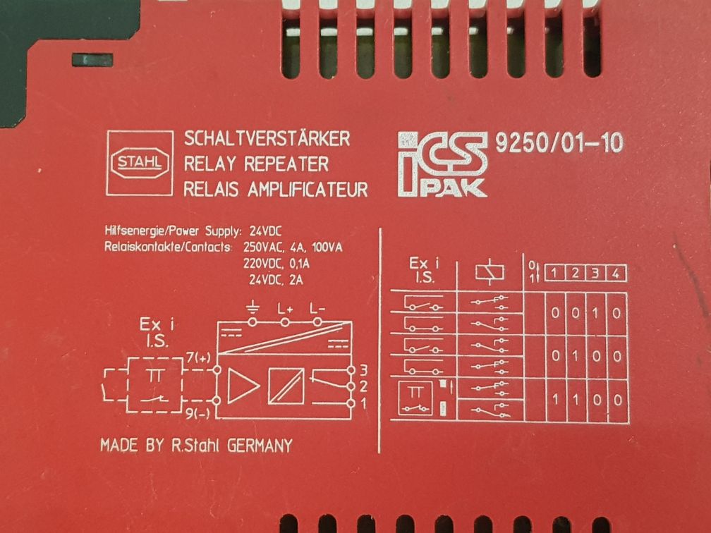 R.Stahl Icspak 9250/01-10 Relay Repeater