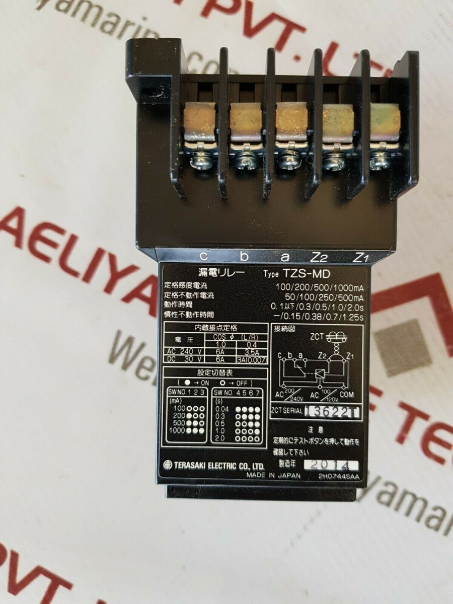 Terasaki Tzs-24Md Earth Leakage Relay 100/200V