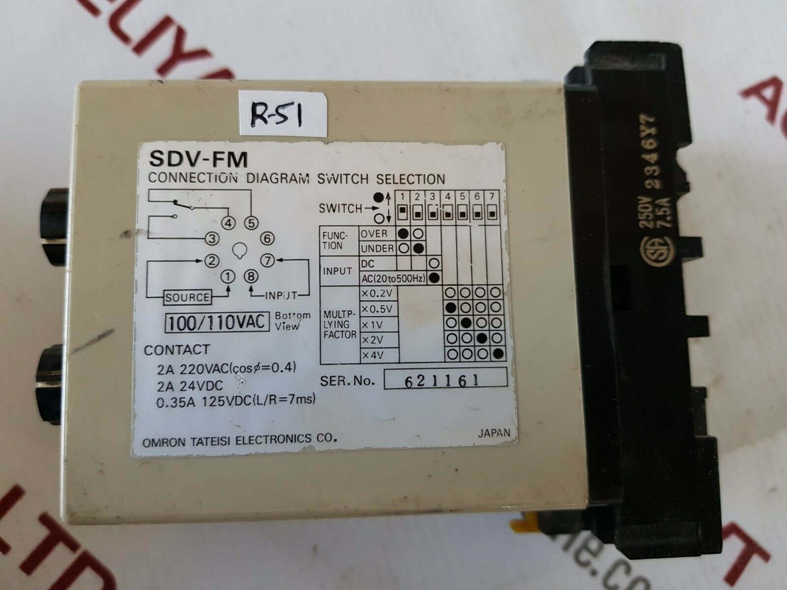 Omron sdv-fm6 voltage sensor used