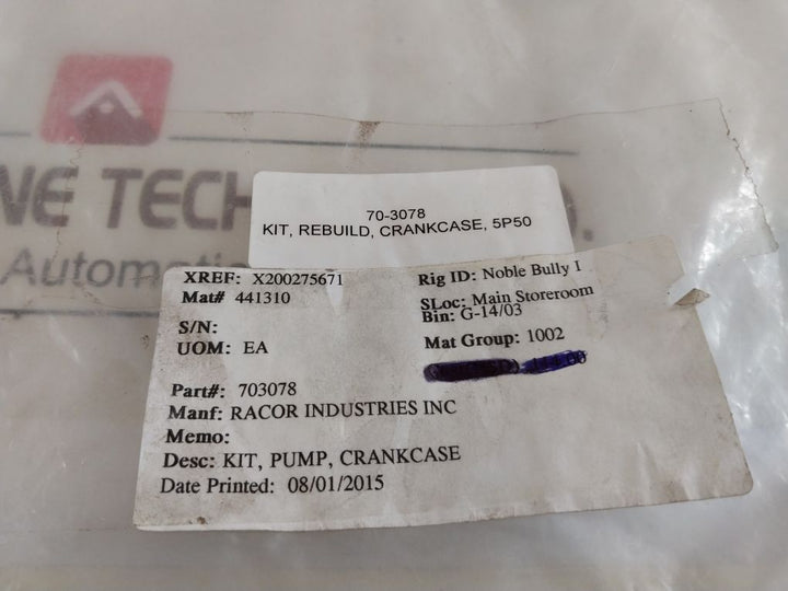 Racor 703078 Crankcase Rebuild Kit 5P50