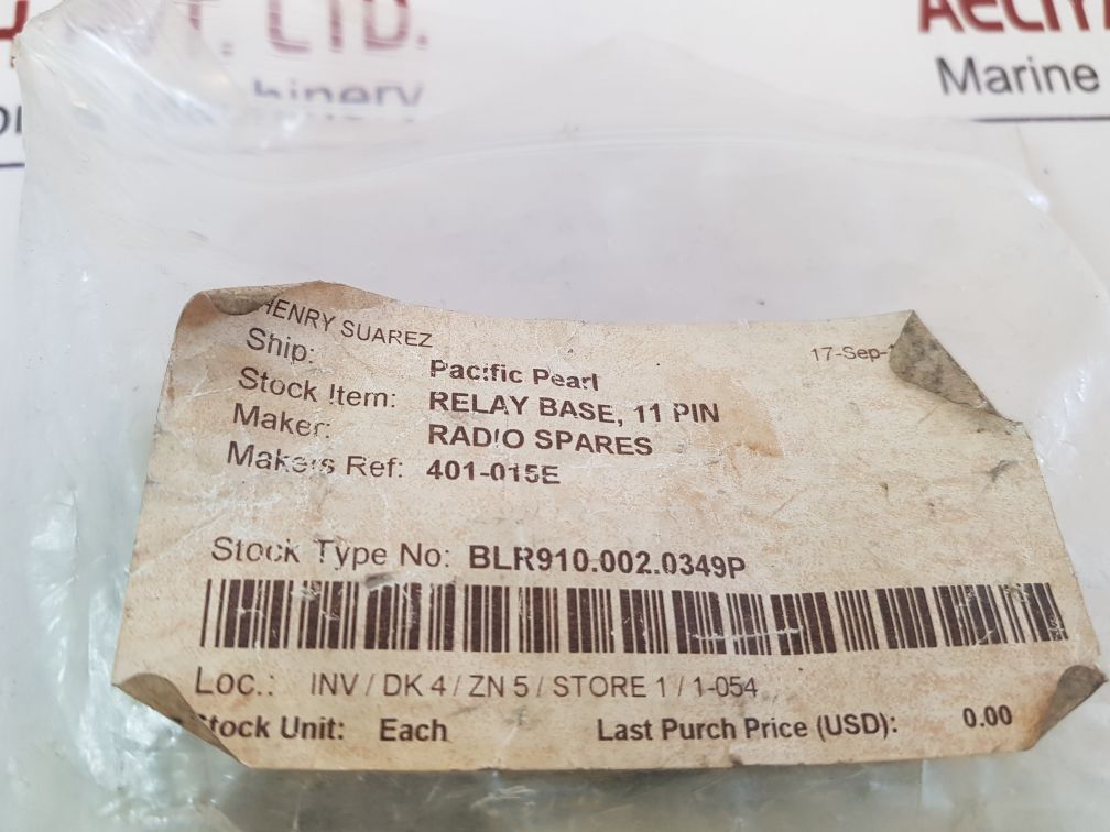 Radio Spares 401-015 Relay Base