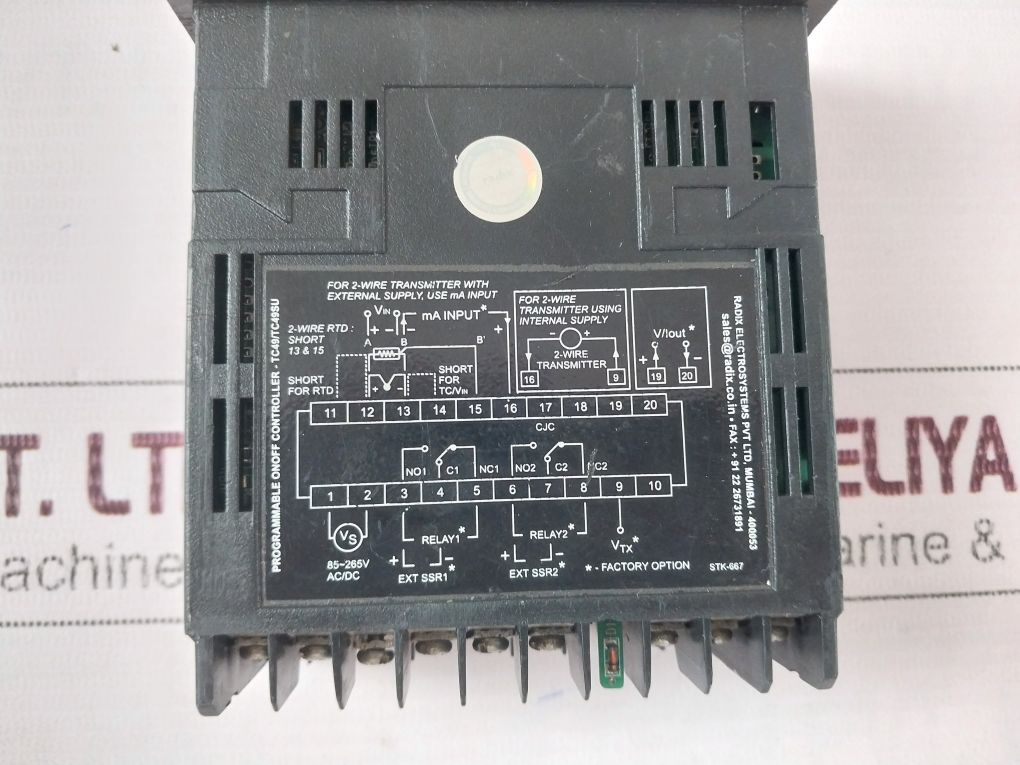 Radix Tc49Su Programmable Onoff Controller 85-265V Ac/Dc