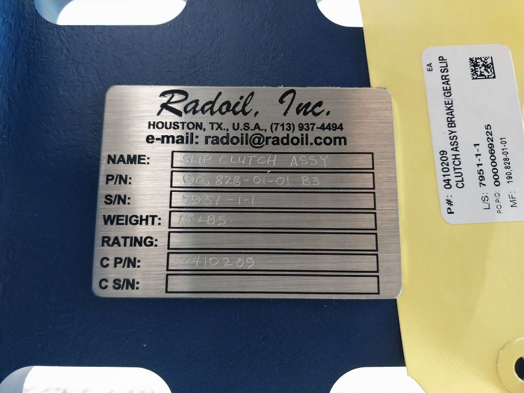 Radoil 190,828-01-01 B3 Slip Clutch Brake