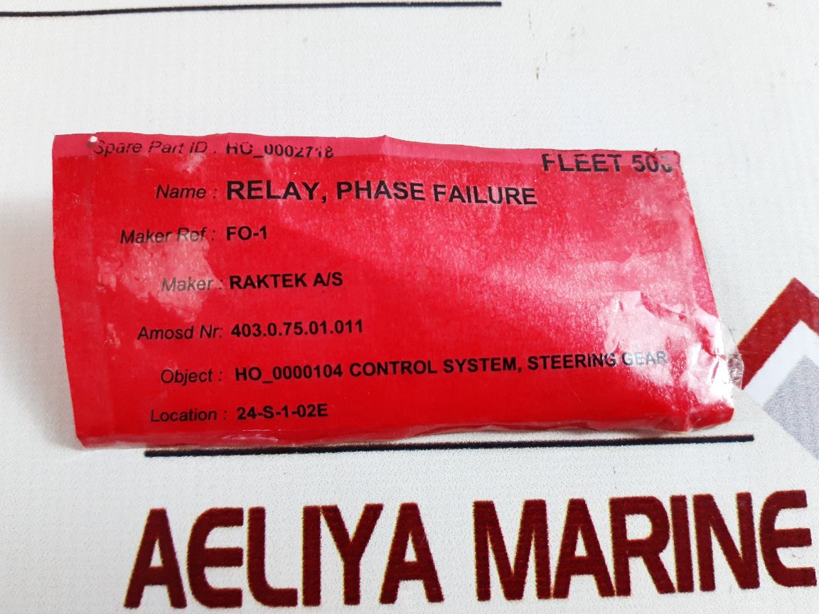 Raktek fo-1 phase failure relay