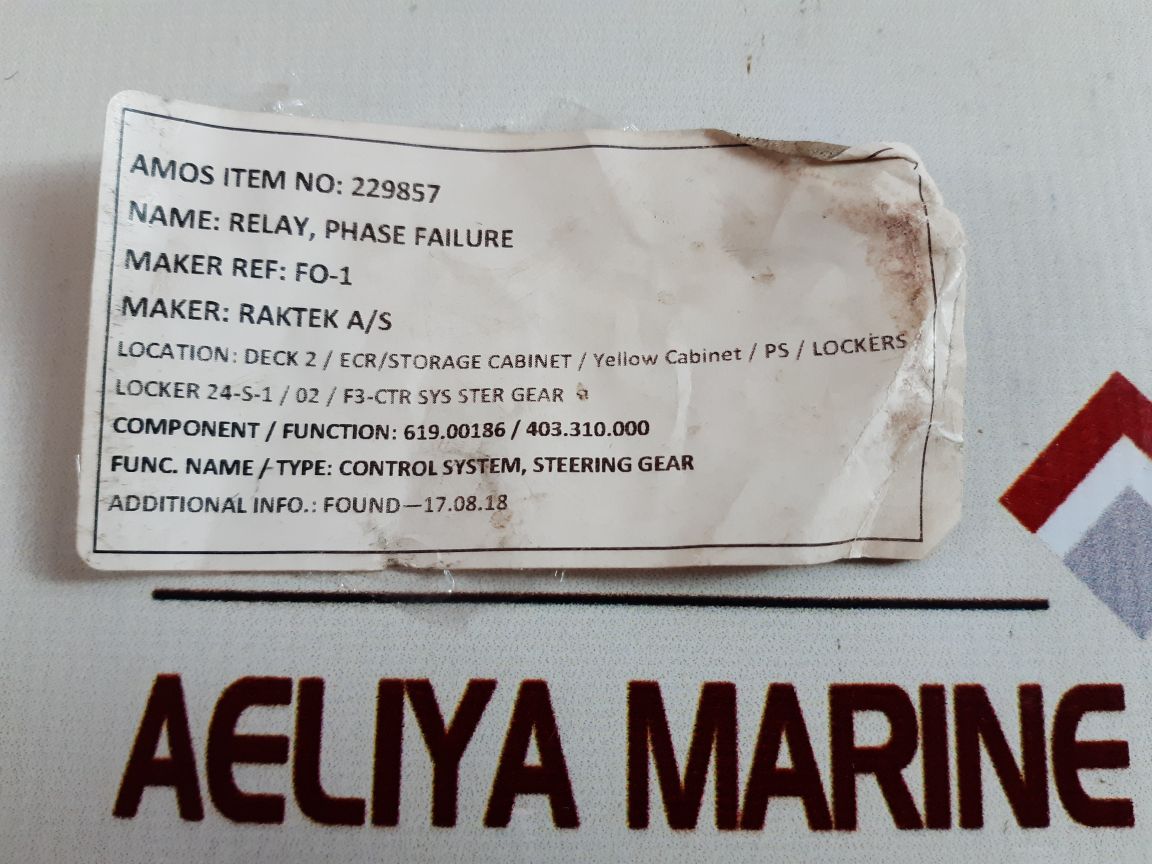 Raktek fo-1 phase failure relay