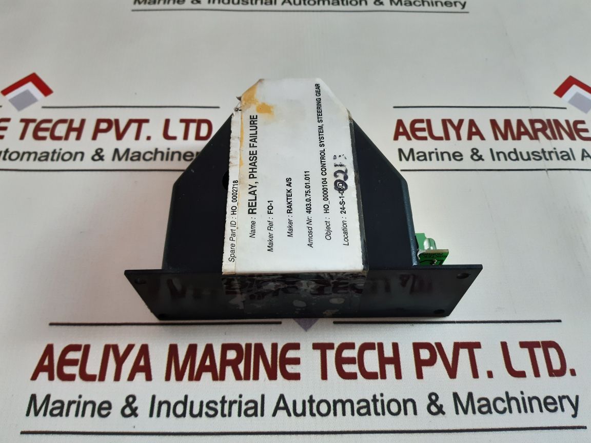 Raktek fo-1 phase failure relay