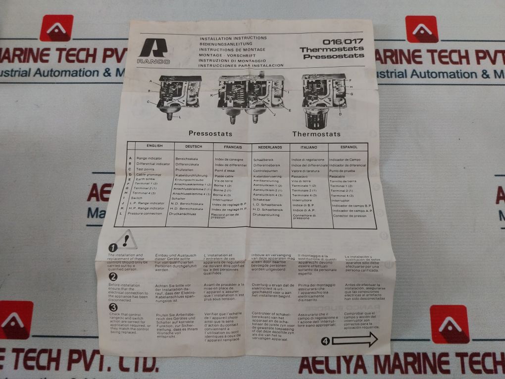 Ranco 016-6950 Thermostat 18.008.0005