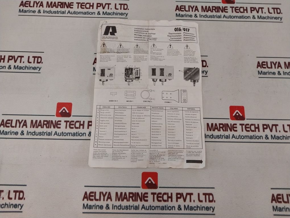 Ranco 016-6950 Thermostat