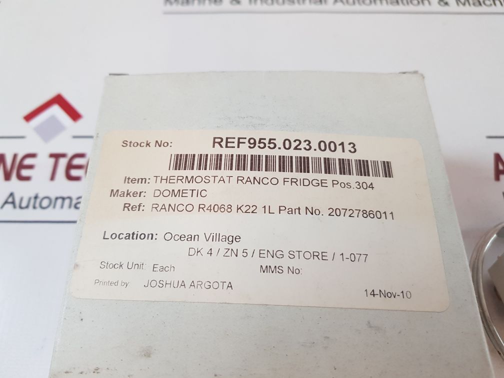 Ranco K22-l1086 Thermostat 08-43-01S