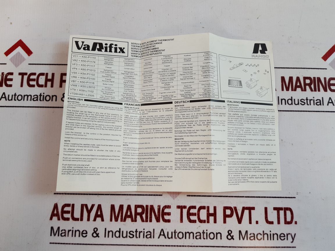 Ranco K50-p1174 Thermostat Kit