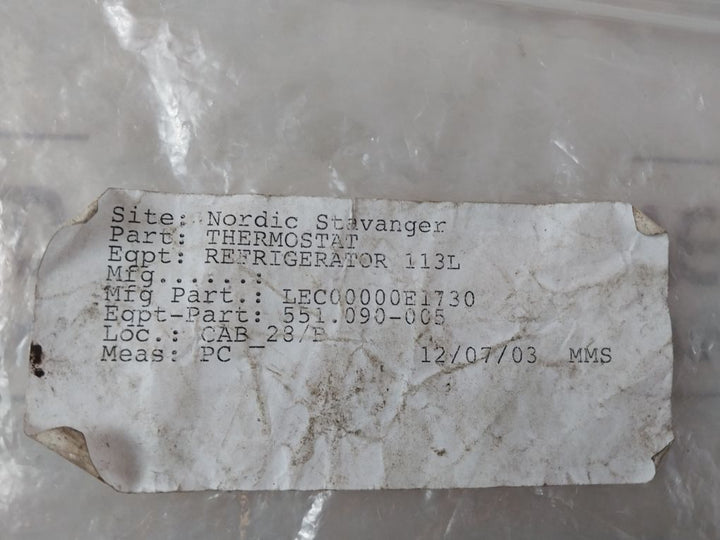 Ranco K50P 1459 Thermostat