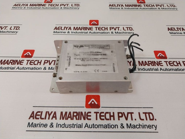 Rasmi Electronics A1000-fiv3010-re 3Phase Rfi Filter 10 Amp