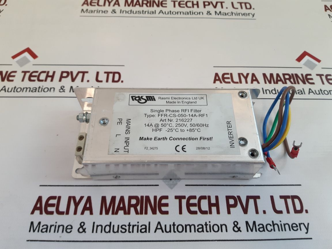 Rasmi Electronics Ffr-cs-050-14A-rf1 Single Phase Rfi Filter
