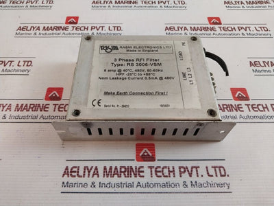 Rasmi Electronics Rs 3006-vsm 3-phase Rfi Filter 6A 480V