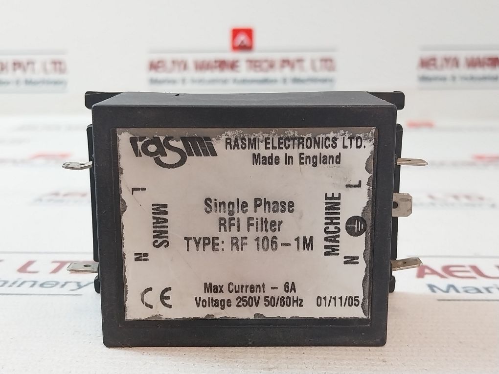 Rasmi Rf 106-1M Single Phase Rfi Filter 250V 50/60Hz