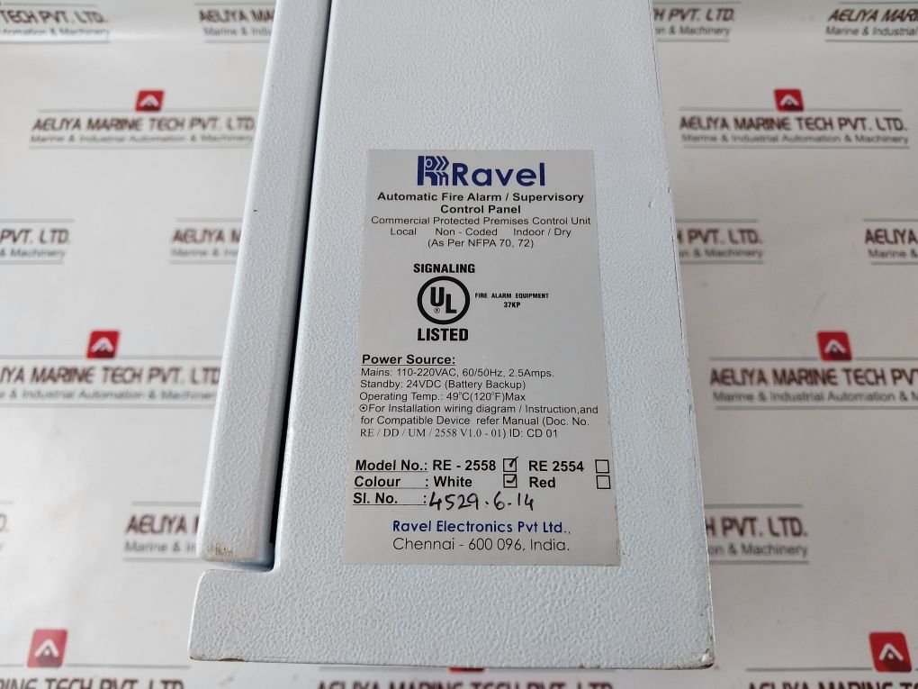 Ravel Electronics Re-2558 Fire Alarm Panel