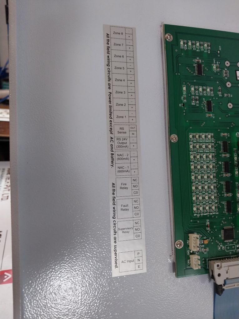 Ravel Electronics Re-2558 Fire Alarm Panel