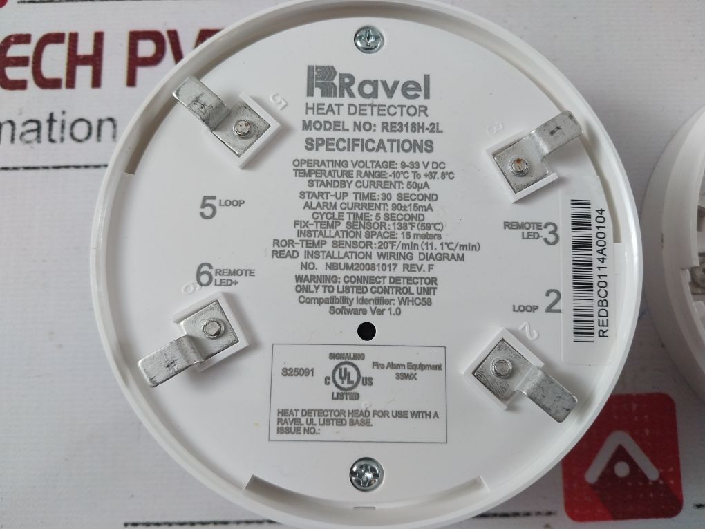 Ravel Re316H-2L Heat Detector