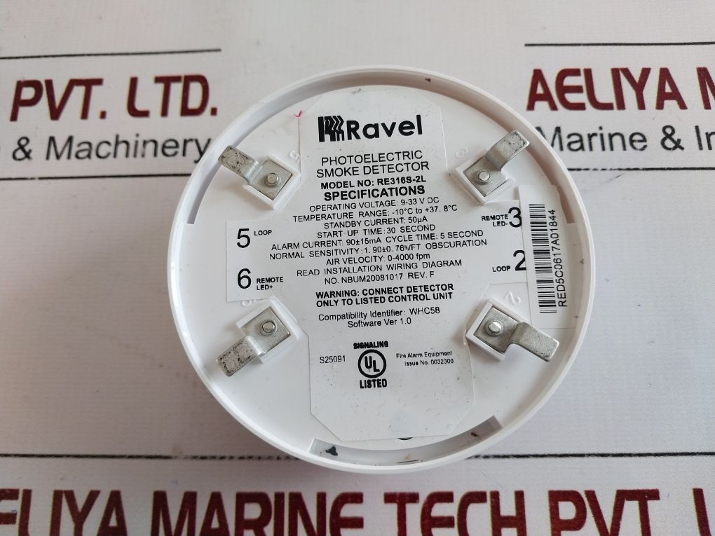 Ravel Re316S-2L Photoelectric Smoke Detector Rev.F