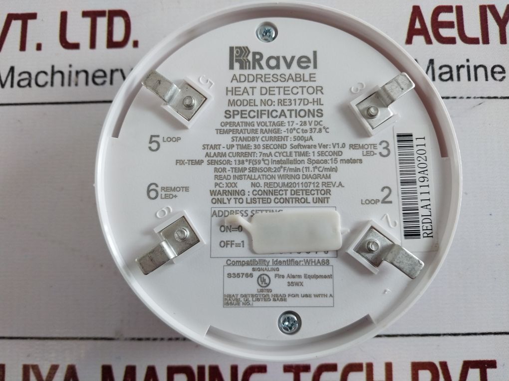 Ravel Re317D-hl Addressable Heat Detector
