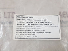 Ray Ol & Gasbrenner Bge 700 Air Guide Vane Ring