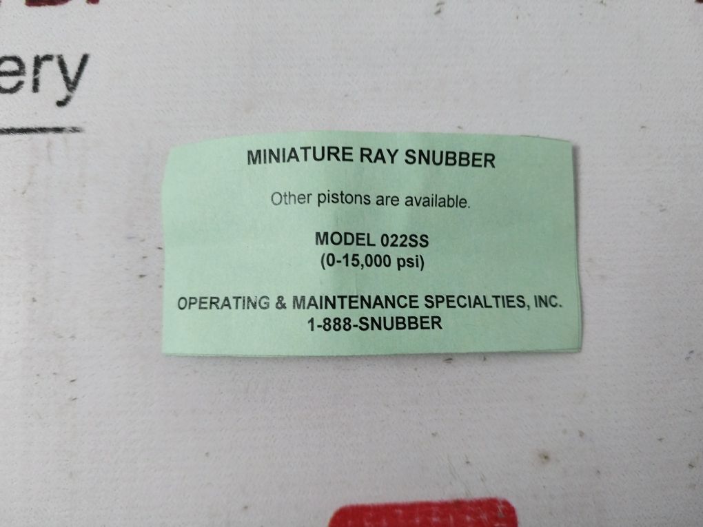 Miniature Ray Snubber 022Ss