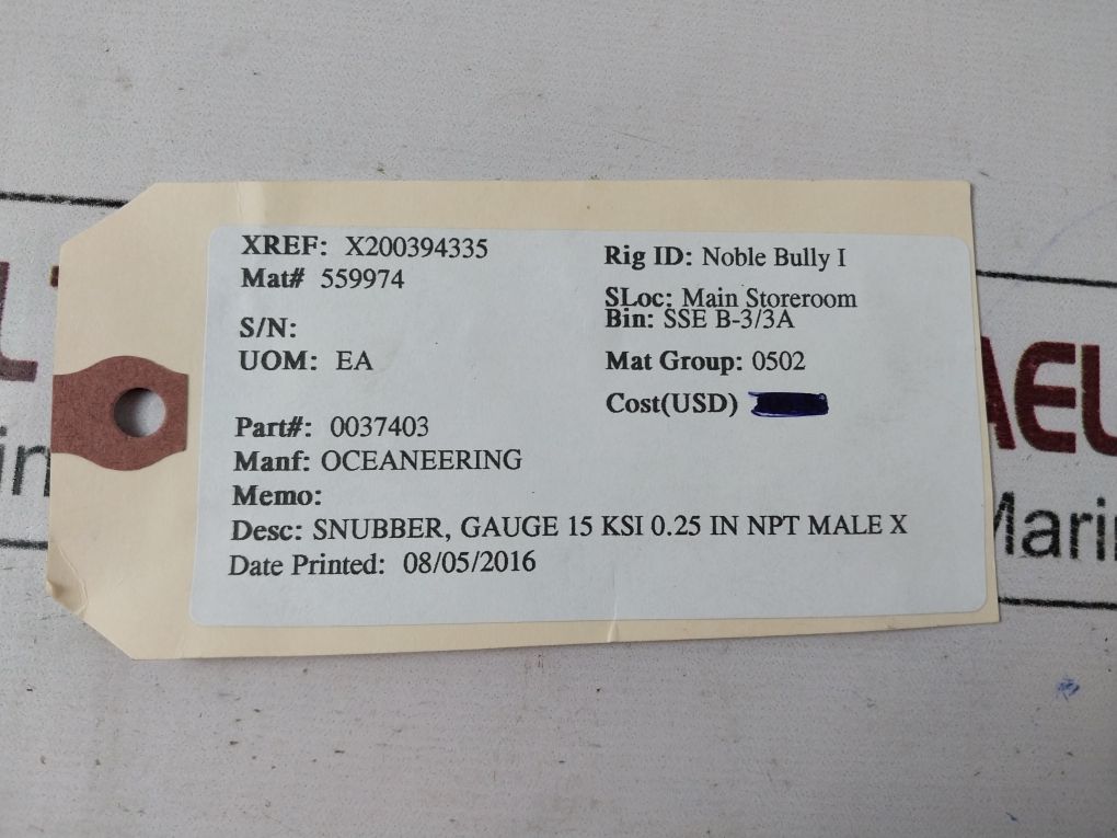 Miniature Ray Snubber 022Ss