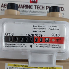 Raychem G1.6 16707059 2016 Gas Flow Meter