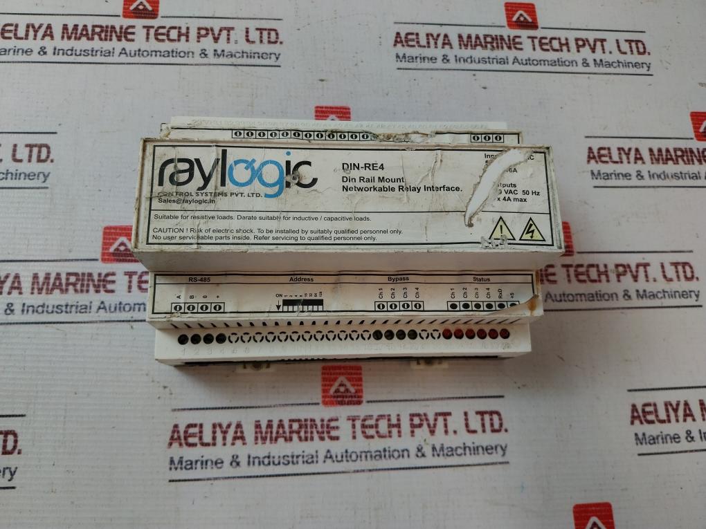 Raylogic Din-re4 Networkable Relay Interface 230V Ac 50 Hz