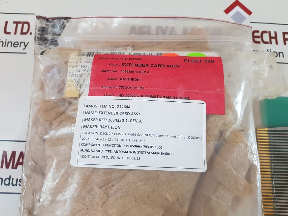 Raytheon 1034323-1 Rev A Extender Card 1034350-1 Rev B