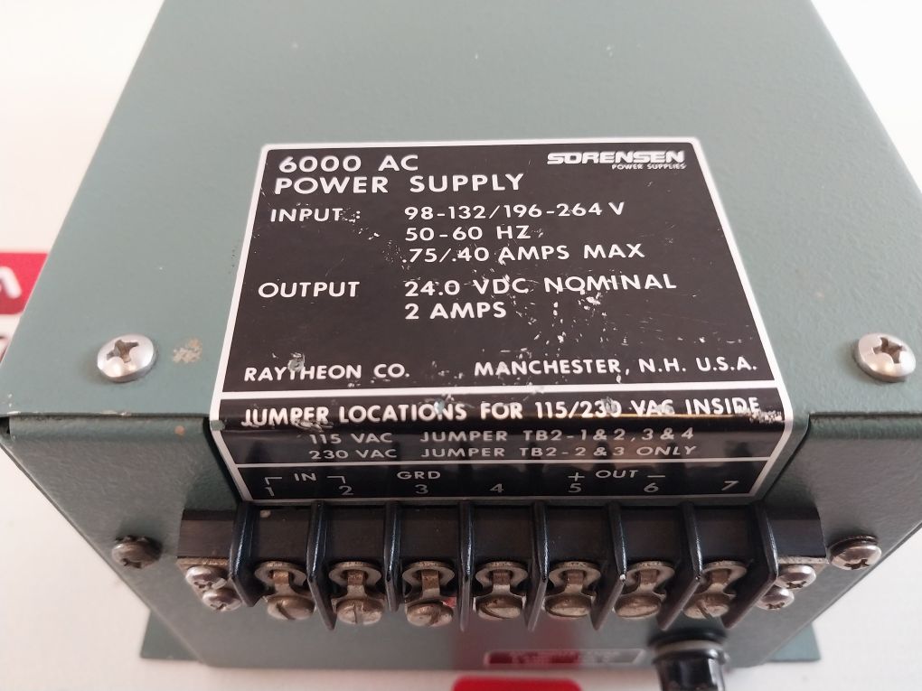 Raytheon 6000 Ac Power Supply 24V Dc 2A