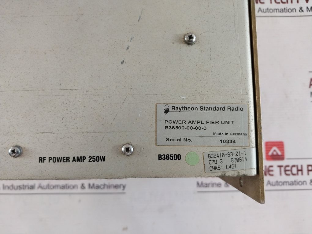 Raytheon B36500-00-00-0 Power Amplifier Unit B36500, 250W