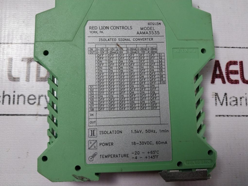 Red Lion Controls Aama3535 Isolated Signal Converter 18-30Vdc, 60Ma