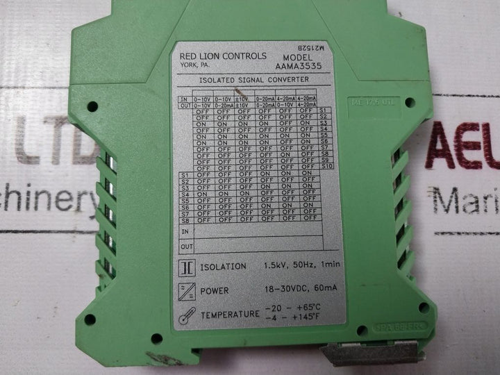 Red Lion Controls Aama3535 Isolated Signal Converter 18-30Vdc, 60Ma