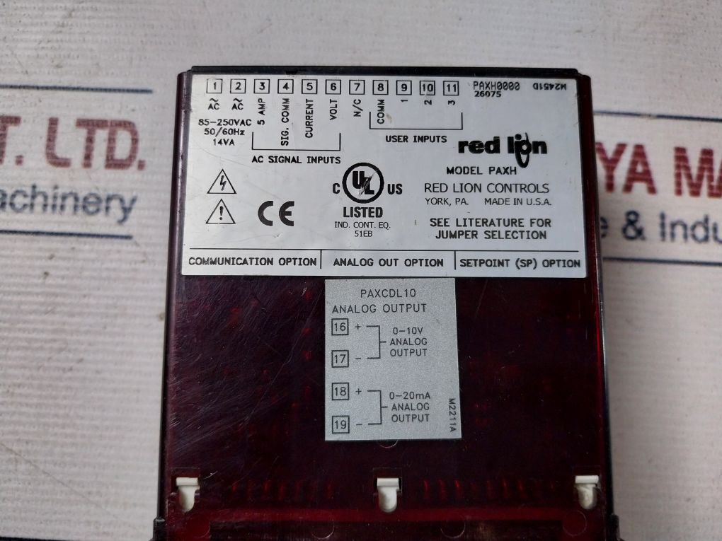 Red Lion Paxh0000 Panel Meter 85-250Vac