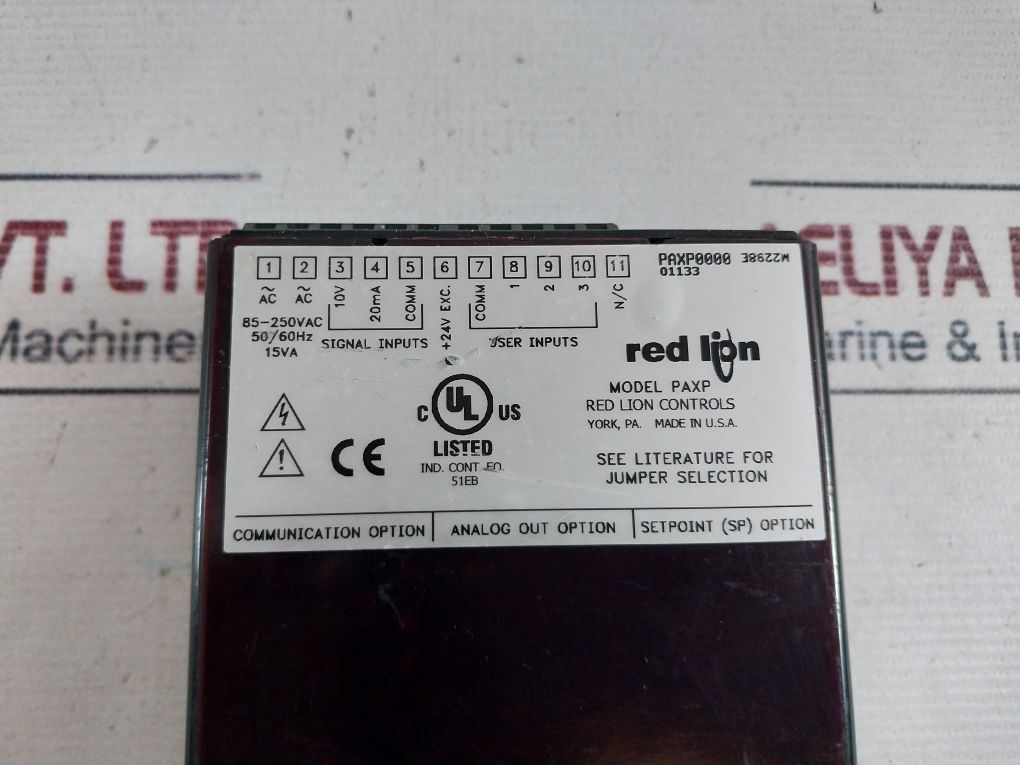 Red Lion Paxp0000 Process Input Panel Meter 85-250Vac 10V